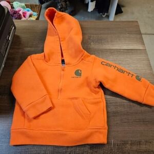 Carhartt Kids Bright Orange Hoodie Size 6m